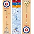 KETIEE Curling Game for Family 47 inch, 3 in 1 Table Shuffleboards, Tabletop Curling Game, Table Top Curling Bowling Shuffleboard Board Games Kids and Adults Indoor, Travel (120x30cm)