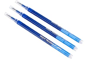 Pilot Frixion Ball Bleu Pointe Moyenne, 3 recharges