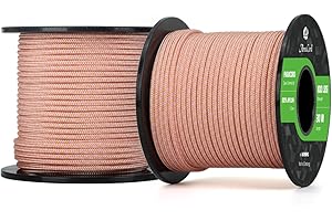 Abma Cord Paracord 100 lbs 2mm 100% Nylon 30M - Gold & Rose Pink