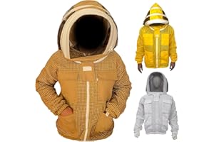 URBANSBEE Chaqueta de Apicultor ventilado profesional - Chaqueta de Apicultura - hombres y mujeres Traje de Apicultor con Elegante Sombrero y Velo para la proteccion facial del apicultor