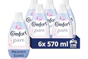 Comfort Pure Heaven Scent Fabric Conditioner Softener with CrystalFresh Technology for Sensitive Skin 38 washes(570 ml) - Case pack of 6