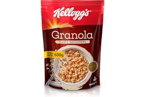 Kellogg's Granola Classic Oat Clusters | 600g | Made with Whole Oats | Tasty & Nourishing Breakfast | Source of Protein & Fibre | Delicious Crispy Oat Granola | Ideal For Breakfast & Snacks