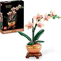 LEGO Botanicals Mini-Orchidea, Set di Fiori Finti con Vaso, Bocciolo e Foglie Artificiali, Botanical Collection per Adulti, D