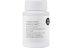 NAILS INC Nails.INC Rapid Nail Polish Remover Pot, Formulated with Collagen to Promote Nail Strength and Growth, Coconut Scented, Acetone Free, Cruelty Free, Vegan, 50ml