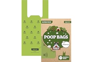 POGI'S PET SUPPLIES Pogi bolsas para excrementos de perro con asas – sin aroma, grandes y herméticas – 300 bolsas
