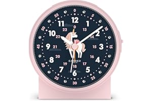 Cander Berlin MNU 1209 M Kinderwecker lautlos Einhorn Licht Snooze Beleuchtung analog Jungen Mädchen Kinderzimmer Wecker Kinder