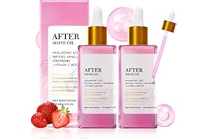 BYHSOEP 2PCS After Shave Oil, Aceite After Shave de Fresa y Vainilla para Mujeres, Strawberry & Vanilla Scent, Aceite After Shave Calmante e Hidratante, Perfecto para Piel Sensible, 90ML