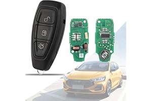 AULESSE 3 buttons Smart Full Remote Car Key 433MHz fob for FORd Fiesta Focus Kuga Grand S-Max C-Max Mondeo Galaxy Monde 2007-2015 Remote Key Shell Case For KR55WK48801 with 4D63 Chip