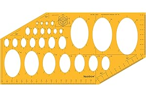 Liquidraw Plantilla de plantilla de círculo elipse Triángulo ovalado Hexágono cuadrado Geometría Formas Plantillas para dibujar Reglas Plantillas de redacción técnica Arquitectura de ingeniería (27