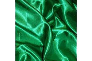 FYVIE STAR FABRICS Silky Satin Dress Craft Fabric Plain Luxury Wedding Material 150cm. Wide. 20% Off When Selecting 3 or More Metres of Any one Given Colour. (Emerald Green) (1m)