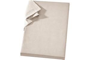 ‎CARPE SONNO Komfortables Linon-Laken ohne Gummizug 150 x 250 cm Sand 100% Baumwolle Vielseitiges Haustuch Tischtuch Sofa- und Sessel-Überwurf Linon-Leintuch Linon-Überwurf Linon-Haushaltstuch