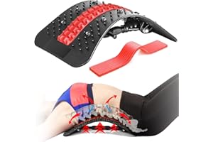 GUBENCI Rückenstrecker, Rückenmassagegerät, 2024 Verbessert Rückendehner für Unter und Ober Lendenwirbelsäule, mehrstufige Lendenwirbelstütze mit Massage-Punkte für Bandscheibenvorfall, Skoliose, Ischias