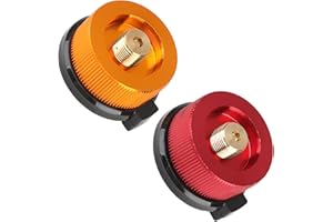 Gas Bottle Adaptor,ihohi 2PCS Stove Connector Outdoor Hiking Camping Nozzle Bottle Convert Connector Stove for Butane Canister to Screw Converter Connector Use