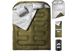 MEREZA Sleeping Bags XL for Mens Double Sleeping bag Adult Wide Sleeping Bag for Camping Big and Tall Sleeping Bags Large 2 Person Sleeping bag King Size Warm Cold Weather