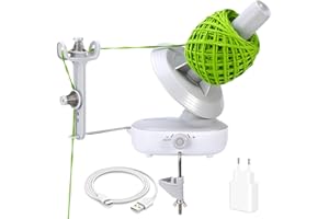 Etcokei Elektrische Wollwinder für Häkeln & Stricken – 280g Großvolumen, Dual-Feder-Spannung, Stufenlos Geschwindigkeitsregelung – Automatische Garnrolle für Handarbeit (Grau)