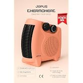 Jopus 2000W Elektrikli Fanlı Isıtıcı, Termostatlı, Sıcak-Soğuk Hızlı Isıtma, 25 m&sup2; Alan Kapasitesi - Somon