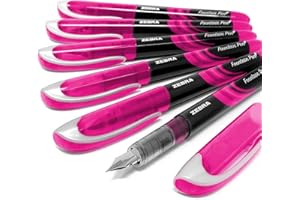 ZEBRA - OMG Zebra Fuente - Disposable Fountain Pen - Pink Ink - Pack of 6
