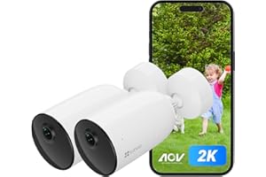 EZVIZ 2K Caméra Surveillance WiFi Extérieure sans Fil avec Batteries Rechargeable, AOV, Détection de Forme Humain/Véhicule, Vision Nocturne Couleur, Audio Bidirectionnel, Défense Active, IP66, CB3 2PK