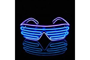Therlan LED Brille - LED brillen LED Party brille Leuchtbrille Leuchtende Flashing Neon Glasses für Party