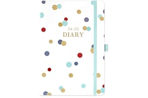 INDEME Academic Diary 2024-2025 - Diary 2024-2025 Week to View, A5 Diary from August 2024 to July 2025, Perfect Academic Diary for your Planning, 21.3 x 14.7 x 1.6 cm - Coloured Dots