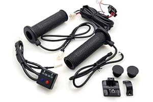 BIKE IT BikeTek Motorcycle Heated Grips Winter Warmer Grips Temperature Control Box Fits 22mm Motorbike Bars