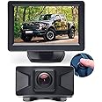 TEKMAGIC 4.3 Inch Wireless Rear View Monitor Kit Backup Camera 720P HD Reverse Camera for Car Van Truck Camper Trailer with Parking Guide Lines, BCKIT43-AE-BK
