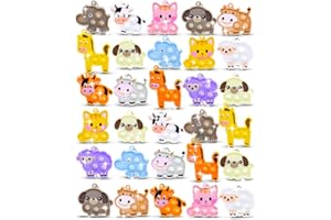 FILMINK 30PCS Stück Pop on It für Kinder Tierische Fidget-Spielzeug Schlüsselanhänger - Kindergeburtstag Mitgebsel & Stressabbau Spielzeug für Schule, Weihnachtsfeiern und Überraschungstüten
