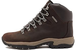 Peter Storm Men's Snowdon II Waterproof Walking, Hiking & Treking Boots with Durable Leather Upper & High Traction Rubber Sole, Cushioned & Comfortable Mens Outdoor Footwear - Brown