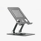 fiigo 360 Derece D&ouml;nebilen Tablet ve Telefon Standı Metal Grey