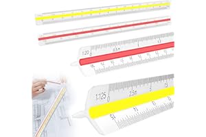 MNIXY 2 righelli triangolari, 30 cm, scala metrica 1:20 1:25 1:50 1:75 1:100 1:125/1:100 1:200 1:250 1:300 1:400 1:500 Scala antica, per Ingegneri architetti studenti