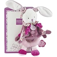 Boîte à Musique Lapin Doudou Blanc - Peluche Musicale Bébé Avec Anneau En Bois, Berceuse Pour Endormir