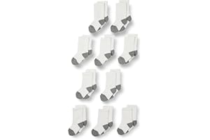 Amazon Essentials Calcetines Largos de Algodón Unisex Niño, 10 Pares