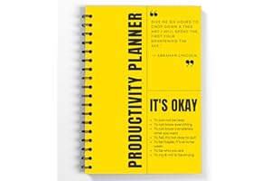 Amazon Brand - Eono Daily Planner Undated, Schedule Your Day, Manage to-do List, Goals Tracker, Wellness Tracker - 3 Month Pl