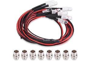 RC Car LED-lampor, 8pcs 5mm LED-lampor, strålkastare och baklysen till RC Model Drift biltillbehör