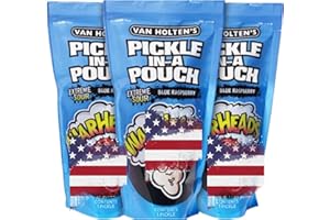 BUG'S PANTRY Van Holten's Pickle in a Pouch 3 Pack | NEW LIMITED EDITION | Blue Raspberry Sour & Mega Chamoy | American Pickles (3 PACK, War-Heads Blue Raspberry)