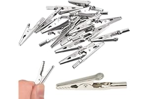 COMFORTY 50 Stück Krokodilklemmen 10A Alligator clips Antistatisches Zubehör für Labor und Elektrotestarbeiten