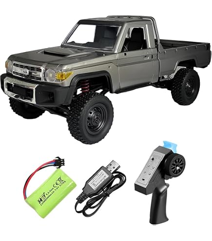 ARRIS MN-128 1/12 RC Crawler 4WD – Camion Tout-Terrain RTR Avec Moteur 390, 2,4 GHz, Batterie 1200 MAh, Pour Adulte, Gris