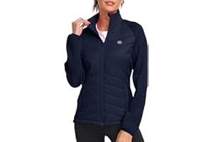MoFiz Fleecejacke Damen Winterjacke Leichte Daunenjacke Stehkragen Sweatjacke ohne kapuze mit Reißverschluss
