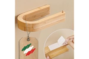 DEKAZIA® porta carta igienica legno bambu Porta carta igienica adesivo portarotolo carta igienica porta carta igienica da Muro porta rotolo carta igienica adesivo porta rotoli cartaigienica bamboo