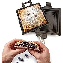 Dubbele taartijzers Non-stick taartijzers voor kamperen Gietijzer Dubbele taartijzers Non-stick taartijzers voor kamperen Gietijzer