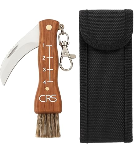 Personalisierbares Pilzmesser Mit Holzkrill – Inkl. Bürste, Lineal Und Pinzette, Ideal Als Geschenk Für Naturliebhaber Personalisierbares Pilzmesser Mit Holzkrill – Inkl. Bürste, Lineal Und Pinzette, Ideal Als Geschenk Für Naturliebhaber