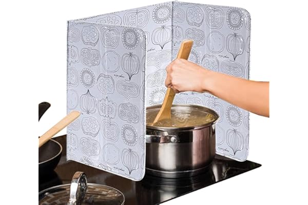 Plaque Anti Projection Cuisine, 84x39CM Pliable Protection Plaque De Cuisson Plaque Anti-Projection Écran Huile Protection Anti Eclaboussure Cuisine Gadget Cuisine Pour Carter D'huile Poêle À Frire