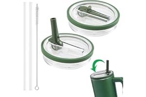 YUENGJGI 2 coperchi di Ricambio per Tazza Stanley Cup da 40 oz, Coperchio Riutilizzabile a Prova di perdite, Coperchio di Ricambio con Cannuccia, Coperchio di Ricambio Stanley Cup