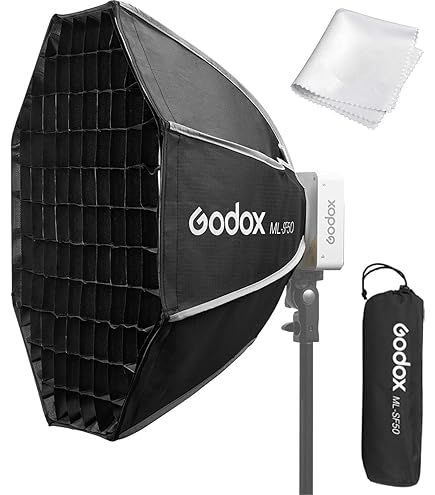 Soft Box GODOX ML-SF3030 Square Softbox 11.8"x11.8"/30x30cm, Godox Mount Mini For Godox ML100Bi ML60IIBi ML60Bi ML30 ML30Bi ML60 AD300Pro AD400Pro ML-CD15 Diffusion Dome