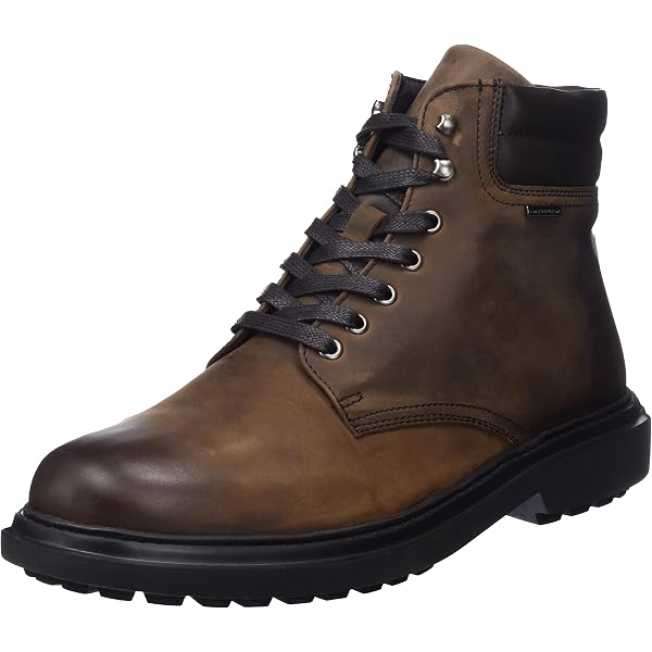 Stivaletto Alla Caviglia Geox U Andalo C Per Uomo - In Pelle, Suola Gomma, Traspirante, Comodo Per Tutti I Giorni.