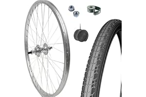 MADICKS CERCHIO RUOTA COMPLETA POSTERIORE + COPERTONE + CAMERA 28" X 1.75 BICI ALLUMINIO/ACCIAIO 28X1.75 - BICICLETTA CITY BIKE - PASSEGGIO - TREKKING - DADI DI FISSAGGIO E FLAP INCLUSI 700X35