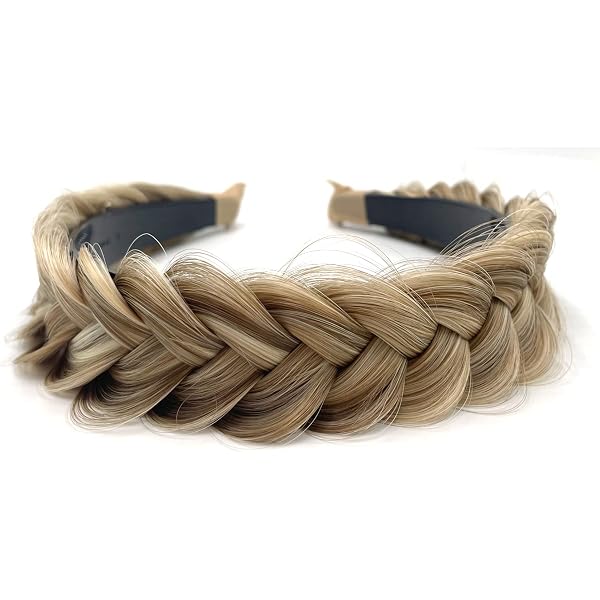 SEGO Geflochtenes Haarband Als Haarverlängerung – Verstellbar, Französisches Flecht-Design – Für Frauen In Mittelbraun & Honigblond