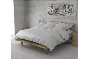 Bricok Completo in Raso per Letto (Grigio)