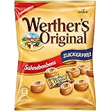 Werther's Original – 1 x 70g – Zuckerfreie Sahnebonbons mit leckerem Karamellgeschmack