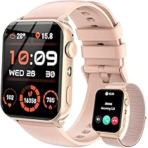 Montre Connectée Femme Homme, 1.91" HD Smartwatch Avec Appels Bluetooth, 110+ Sportifs, Montre Intelligente Sport Etanche IP68 Podometre/Cardiofrequencemetre/Moniteur De Sommeil Pour Android IOS